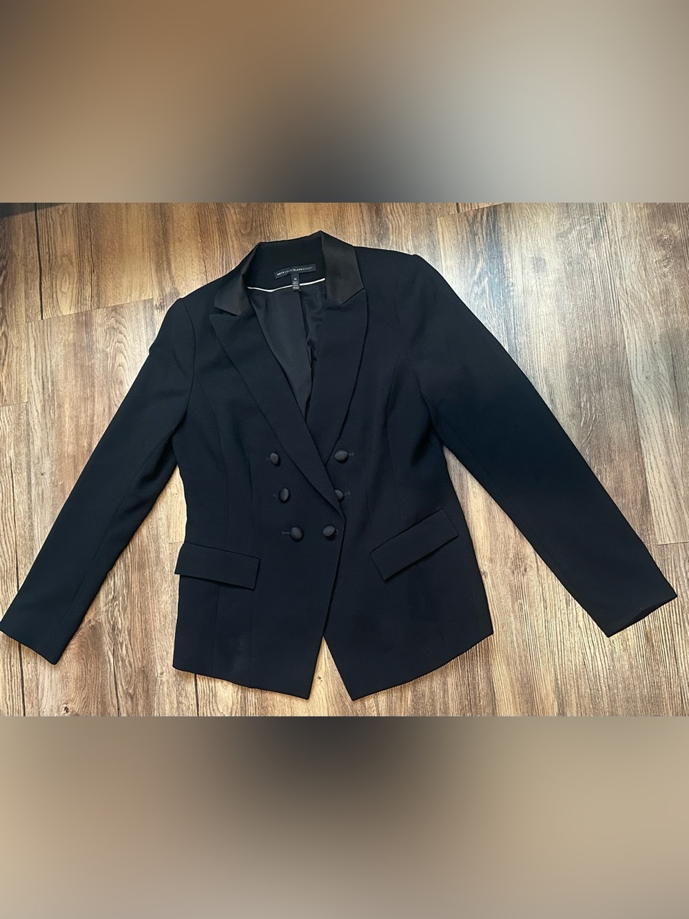 White House Black Market Black Double-Breasted Blazer
